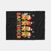 Couverture Polaire Bartender Job Group Santa Gingerbreads Xmas Cookie (Devant (Horizontal))