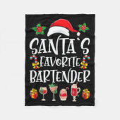 Couverture Polaire Bartender Xmas Gift Santa's Favorite Bartender Chr (Devant)