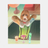 Couverture Polaire Bartending Dog in Retro Bar (Devant)