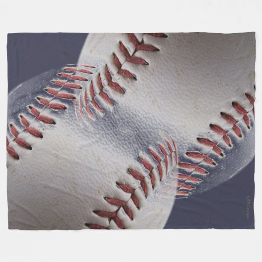 Couverture Polaire Base-ball abstraits (arrière - plan bleu) (Devant (Horizontal))