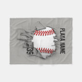 Couverture Polaire Base-ball déchiré (personnalisé) (Devant (Horizontal))