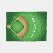 Couverture Polaire Base-ball Diamond Design Fleece Blanche (Devant (Horizontal))