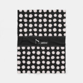 Couverture Polaire Base-ball noirs nommés personnalisés (Devant)