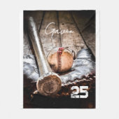 Couverture Polaire Base-ball personnalisé Blanche polaire Great Custo (Devant)