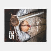 Couverture Polaire Base-ball personnalisé Blanche polaire Great Custo (Devant (Horizontal))