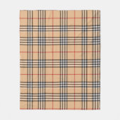 Couverture Polaire Base Chic Tan Chaud Blanc Noir Brown Tartan (Devant)