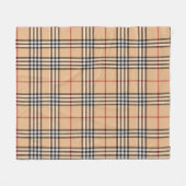 Couverture Polaire Base Chic Tan Chaud Blanc Noir Brown Tartan (Devant (Horizontal))