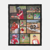 Couverture Polaire Baseball 11 Photo Collage Personnalisé (Devant)