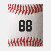 Couverture Polaire Baseball avec numéro personnalisable (Devant)