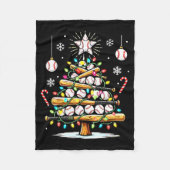 Couverture Polaire Baseball Christmas Tree Lights  (Devant)