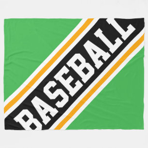 Couverture Polaire BASEBALL Cool vert vif Black Racing rayures