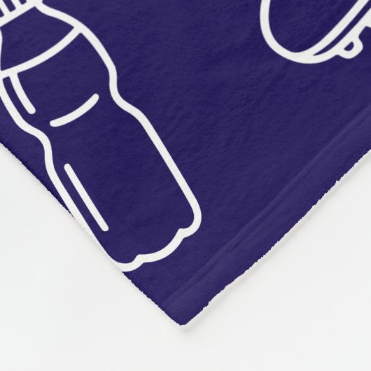 Couverture Polaire Baseball Doodle Pattern Custom Name Senior Gift (Coin)