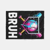 Couverture Polaire Baseball Drip Funny Bruh Ice Cream Dripng Matching (Devant (Horizontal))