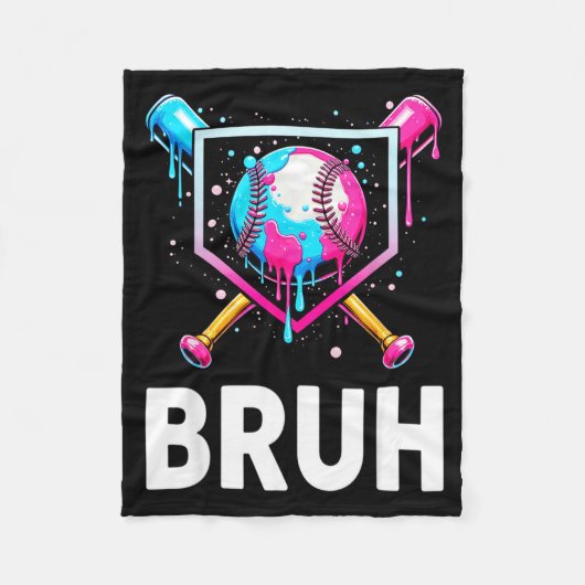 Couverture Polaire Baseball Drip Funny Bruh Ice Cream Dripng Matching (Devant)