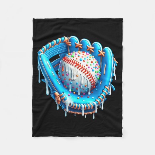 Couverture Polaire Baseball Drip Ice Cream Glove With Sprinkles Ball  (Devant)