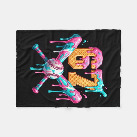 Couverture Polaire Baseball Drip Number 67 Player  (Devant (Horizontal))