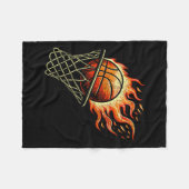 Couverture Polaire Baseball En Feu (Devant (Horizontal))