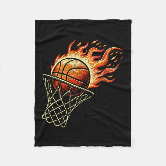 Couverture Polaire Baseball En Feu (Devant)