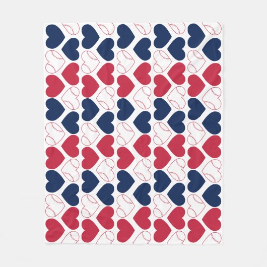 Couverture Polaire Baseball Heart (Devant)