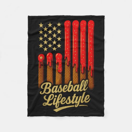 Couverture Polaire Baseball Lifestyle 101 Apparel Youth Baseball Drip (Devant)