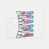 Couverture Polaire Baseball Mama Coquette Bow Jeu Jour Baseball Maman (Devant (Horizontal))