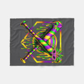 Couverture Polaire Baseball Mardi Gras Carnival Party Mask Ice Cream  (Devant (Horizontal))