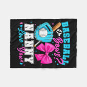 Couverture Polaire Baseball Or Bows Nanny Loves You Gender Reveal Fam (Devant (Horizontal))
