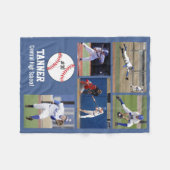 Couverture Polaire Baseball personnalisé 5 Photo Collage Nom d'équipe (Devant (Horizontal))