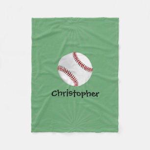 Couverture Polaire Baseball personnalisé sur Garçons verts