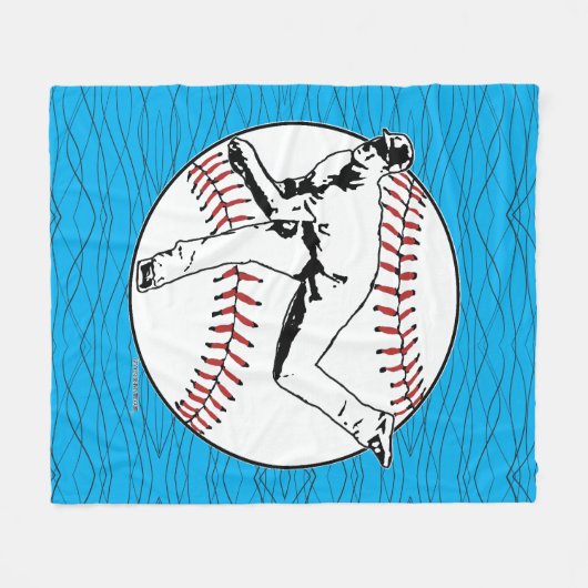 Couverture Polaire Baseball Pitcher (Devant (Horizontal))