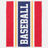 Couverture Polaire BASEBALL Rouge Blanc Marine Bleu Stripes athlétiqu (Devant)
