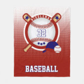 Couverture Polaire Baseball - Rouge et Bleu foncé - DO-IT-YOURSELF Te (Devant)