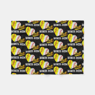 Couverture Polaire Baseball Softball Ball Coeur Bonus Maman Mère