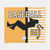 Couverture Polaire Baseball ⚾ Sport - Or (Devant (Horizontal))