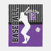 Couverture Polaire Baseball ⚾ Sport - Violet (Devant)
