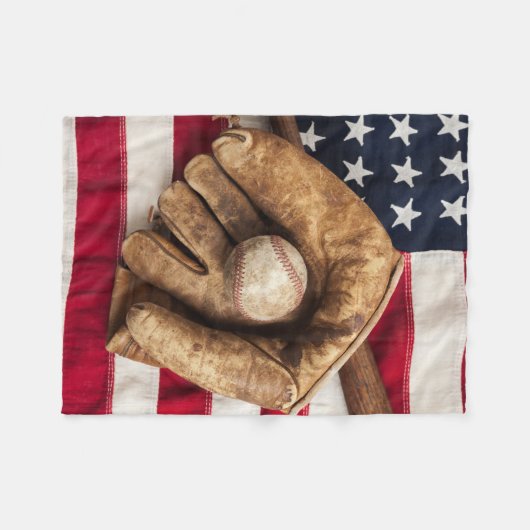 Couverture Polaire Baseball vintage (Devant (Horizontal))