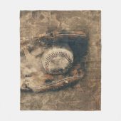 Couverture Polaire Baseball Vintage Abstrait (Devant)
