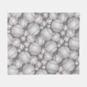 Couverture Polaire Baseballs Colorés Motif Gris (Devant (Horizontal))