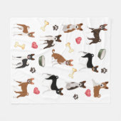 Couverture Polaire Basenji Amoureux des chiens Brindle Rouge Blanc No (Devant (Horizontal))