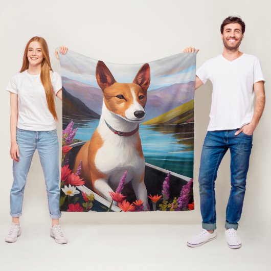 Couverture Polaire Basenji Chien sur une pagaie : une aventure Pittor (En situation)