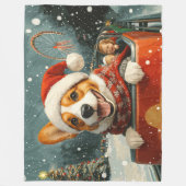 Couverture Polaire Basenji Dog Roller Dessous de verre Noël (Devant)