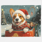 Couverture Polaire Basenji Dog Roller Dessous de verre Noël (Devant (Horizontal))