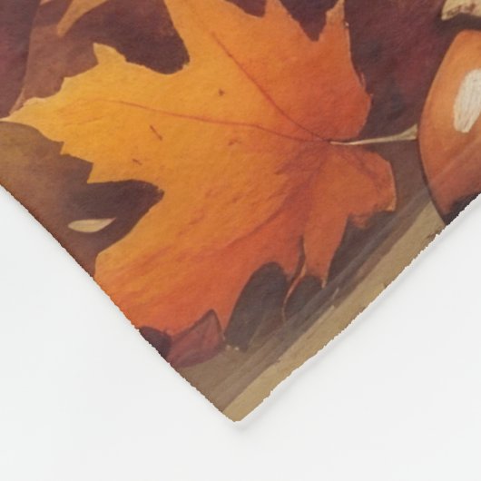 Couverture Polaire Basenji L'Automne Laisse L'Art Thanksgiving (Coin)