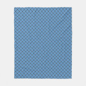 Couverture Polaire Basic Blue/Baby Blue Gingham Diagonal Plaid (Devant)