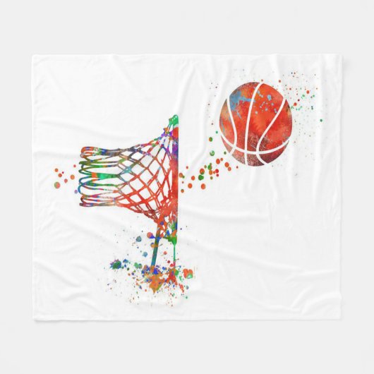 Couverture Polaire Basket-ball (Devant (Horizontal))