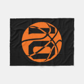 Couverture Polaire Basket-ball 10 ans Anniversaire Joueurs Équipe Hom (Devant (Horizontal))