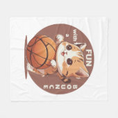 Couverture Polaire basket-ball chat (Devant (Horizontal))