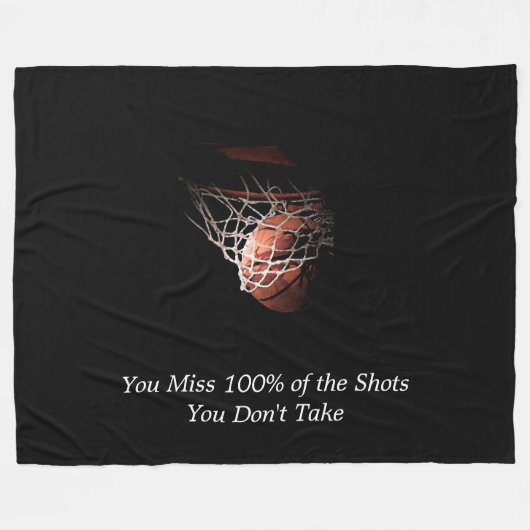 Couverture Polaire Basket-ball de devis motivationnel (Devant (Horizontal))