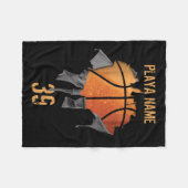 Couverture Polaire Basket-ball déchiré (Devant (Horizontal))