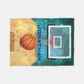 Couverture Polaire Basket-ball Design Blanche polaire (Devant (Horizontal))